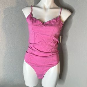 NWT free people intimately bodysuit pink size L